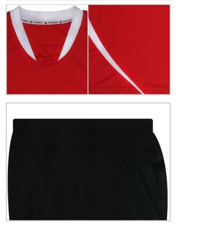 Star Shida Dệt kim Polyester Độ ẩm Mồ hôi mồ hôi tay Quần áo bóng chuyền nam Bộ quần áo VW1010 quả bóng chuyền da	