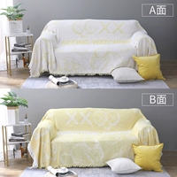 Желтый и белый кунжутный диван -диван Полиэфир хлопок