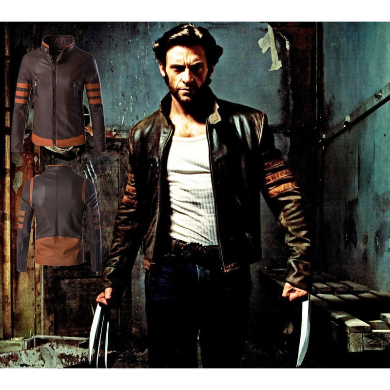 Spring Haining Leather Wolverine Leather Jacket Stand Collar Motorcycle Leather Jacket M-5Xl Y999