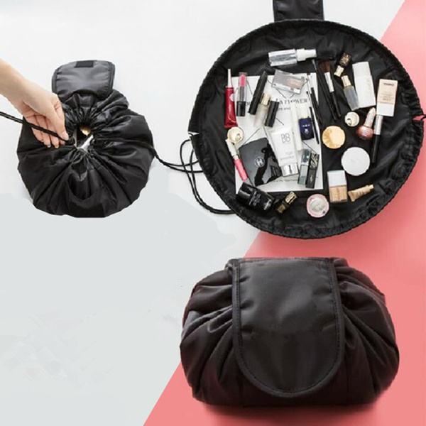 Portable large capacity makeup bag waterproof travel storage bag drawstring bundle pocket multifunctional simple lazy make-up bag