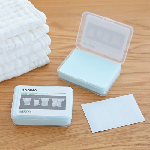 Портативное мыло для путешествий для стирки, санитайзер для рук, стиральный порошок, 50 штук