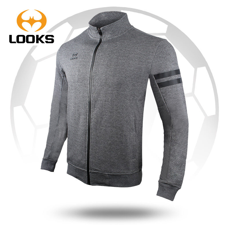 Lux autumn men's and women's football training clothes running fitness outdoor fashion sportswear cardigan thick cotton T tide 699