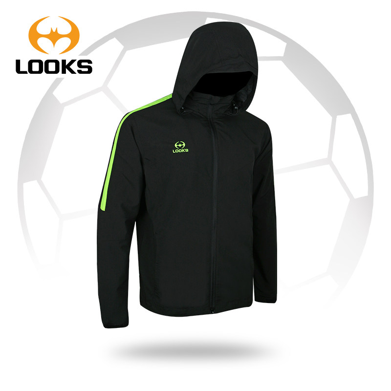 Lux autumn and winter parent-child football training suit sports removable hooded training windproof raincoat jacket male 671