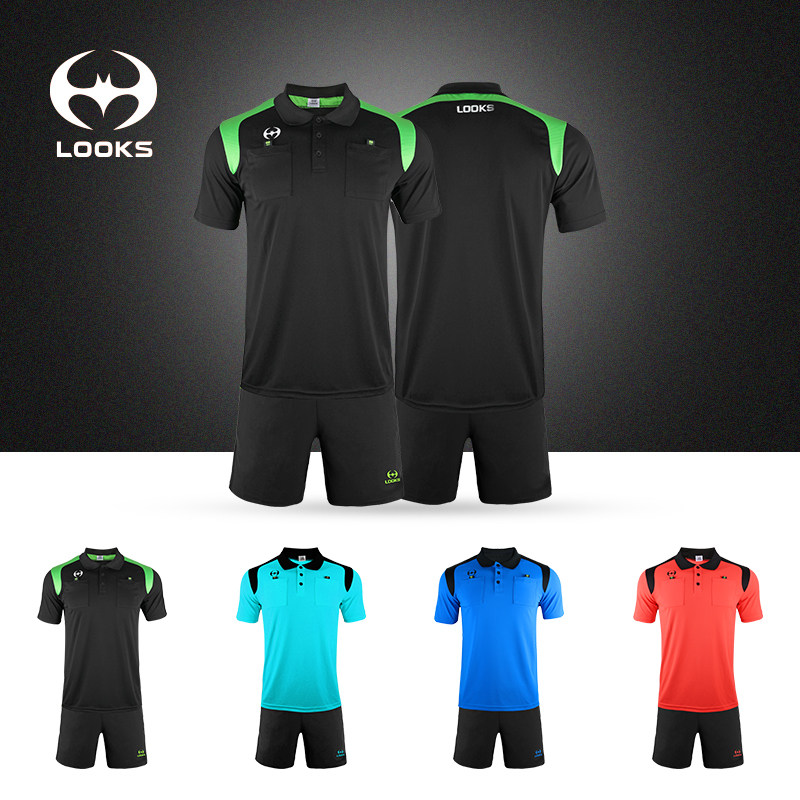 Lux summer men's and women's football clothing suit game referee suit light and breathable sports shorts sleeve t-shirt 599