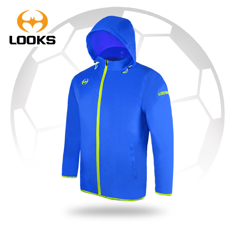 Lux spring and autumn men's and women's football game training clothes running sports outdoor sunscreen hooded raincoat 626