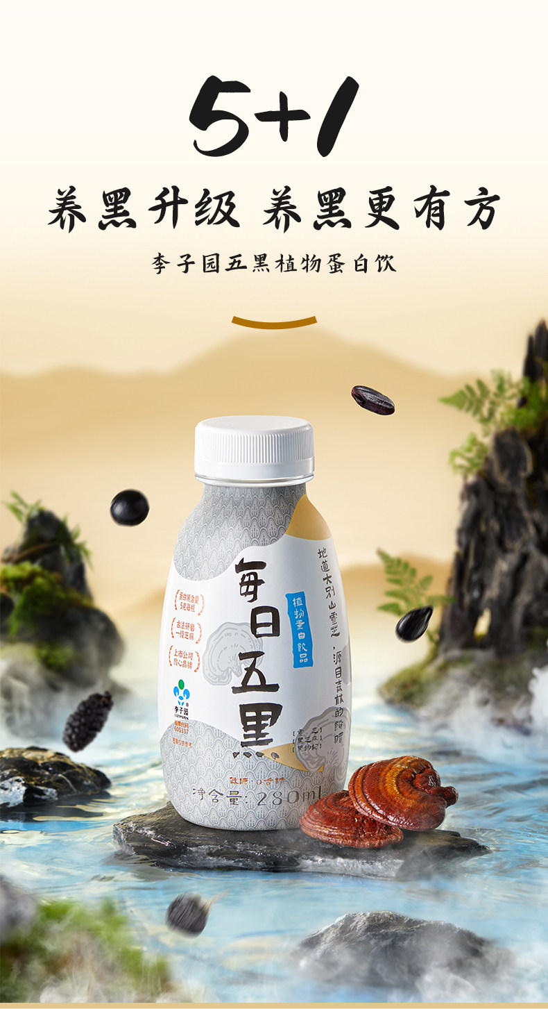 安享好物 安享C级含乳饮料-李子园五黑 植物蛋白饮 行标 