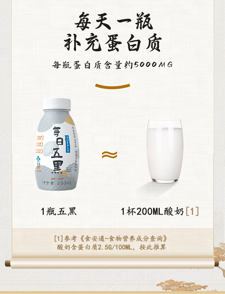 安享好物 安享C级含乳饮料-李子园五黑 植物蛋白饮 行标 