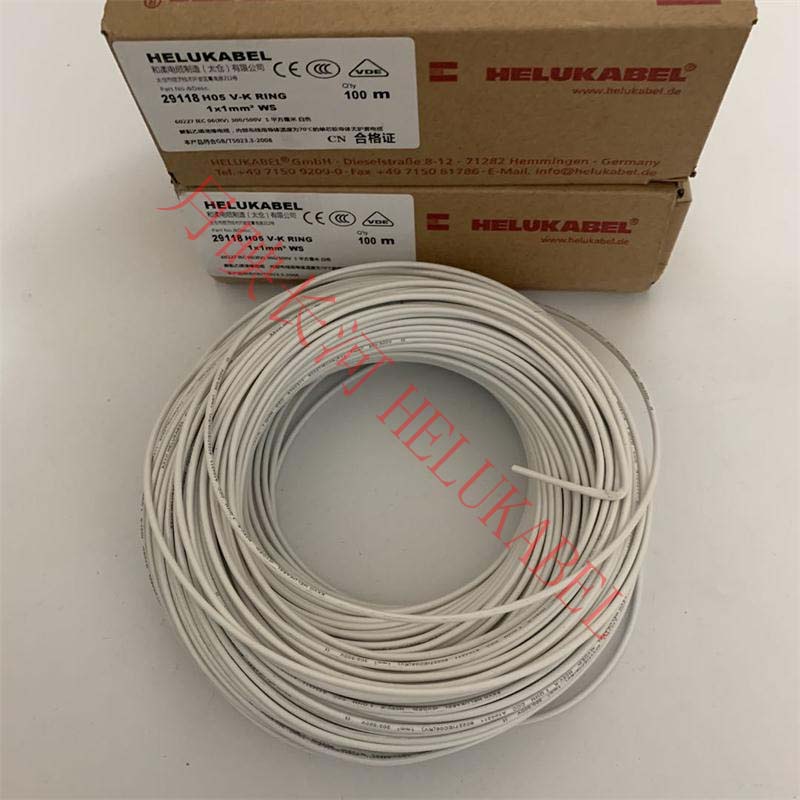 German and Soft HELUKABEL cable Single-core soft wire H05V-K 1X1QMM White 29118