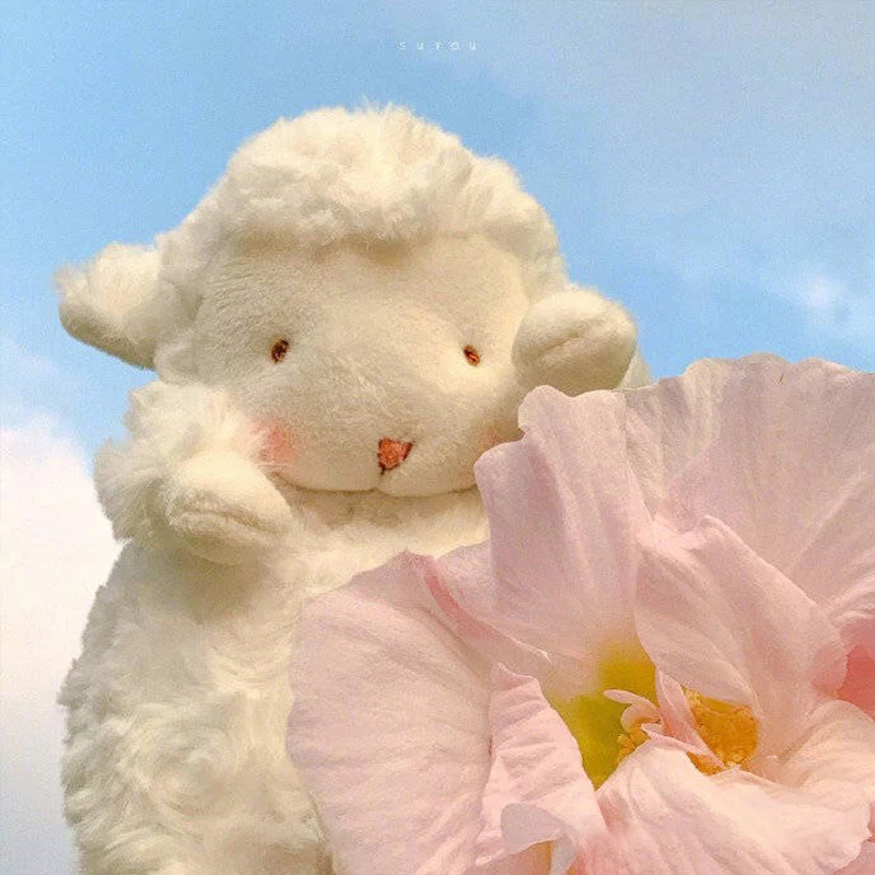 Cute bunnies lamb doll plush toy vibrato with the same paragraph alpaca doll doll birthday gift female