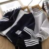 Spring boys' baseball uniform jacket zipper cardigan sweatshirt