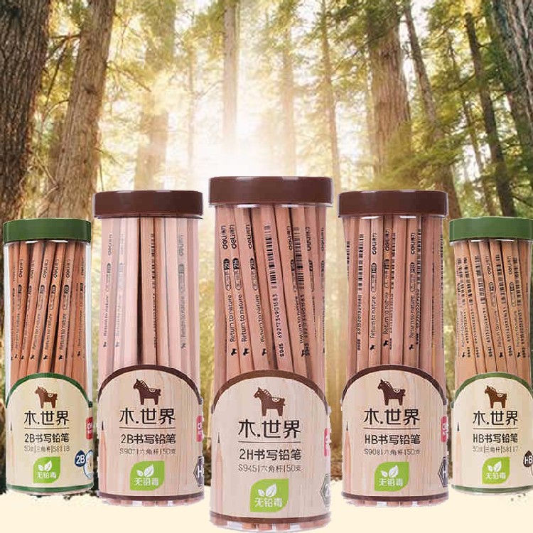 Able Log Pencil Elementary Students Children Writing Trigone Triangle Orthotic Hb Hexagon Rod 2b Drawing Drawing Pencil