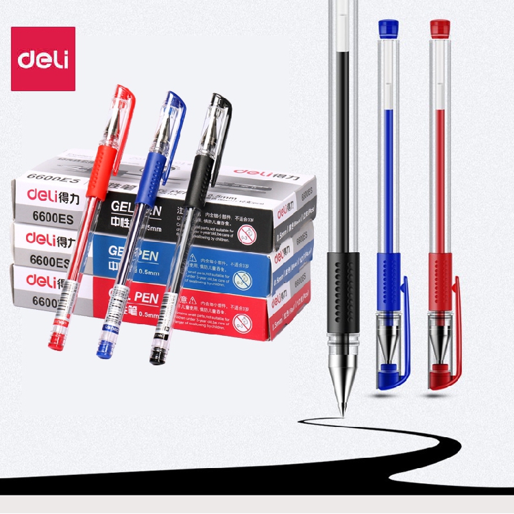 Derri gel pen black students use 0 5 bullet refill replacement core test special classic carbon signature pen