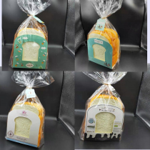  Baking packaging Toast sliced bread bag square bag Toast bag Bread sliced paper holder bag Toast bread clip bag