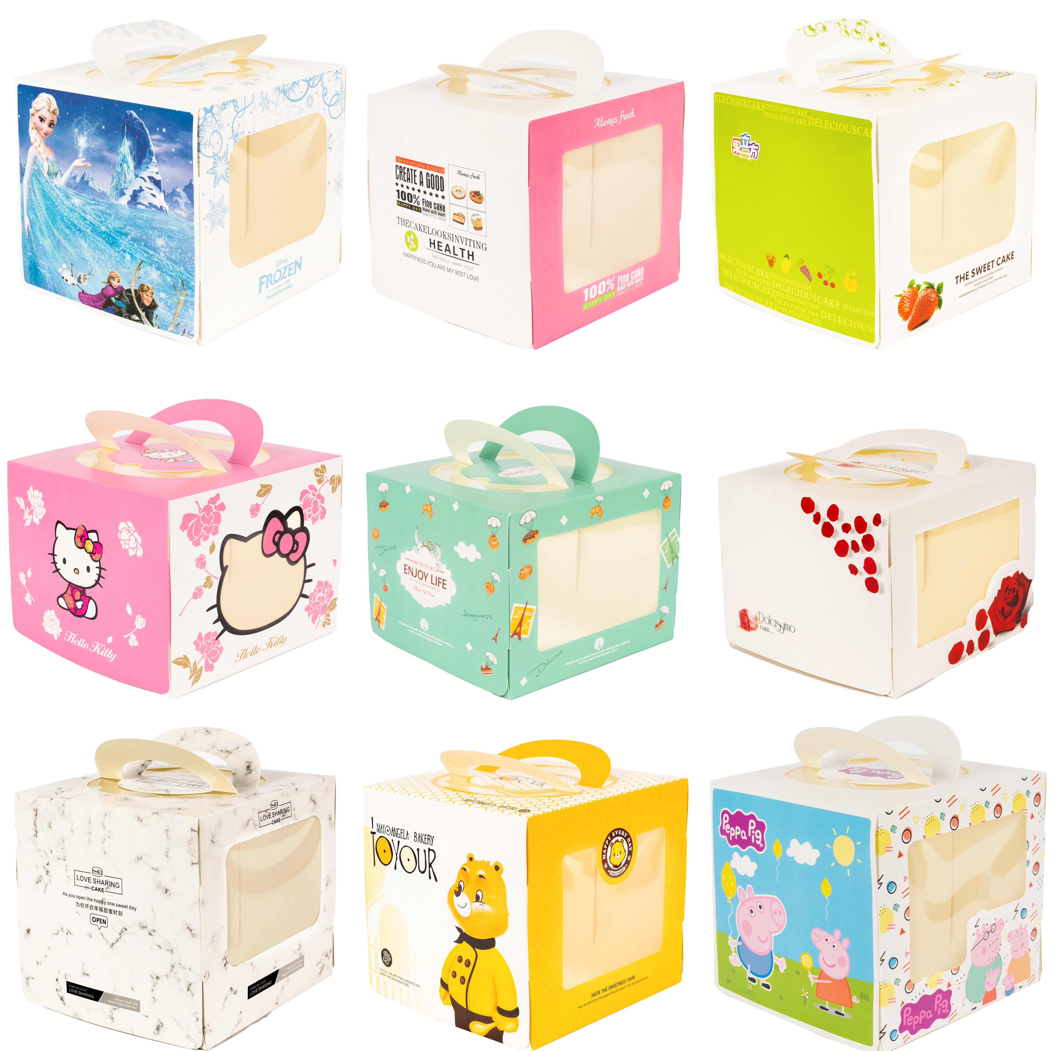 4 inch mini small birthday cake packing box children hand plus height four inch mousse pastry box 100 sets