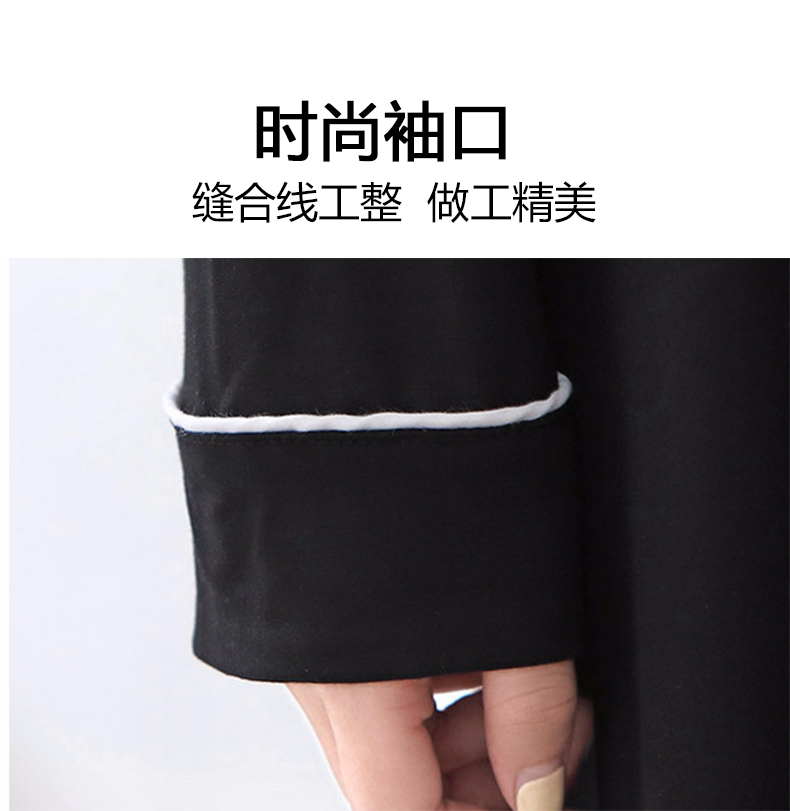 Màu đen cộng với phân bón để tăng váy ngủ nữ mùa xuân và mùa thu dài tay áo modal phần dài kích thước lớn đồ ngủ nhà dịch vụ chất béo mm200 kg váy sát nách