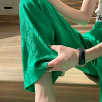 Зеленый высокий шелк шелковой цветочный ткань (маленький человек)