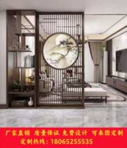  New Chinese wrought iron screen partition living room entrance porch Simple modern decoration hollow shelf display stand