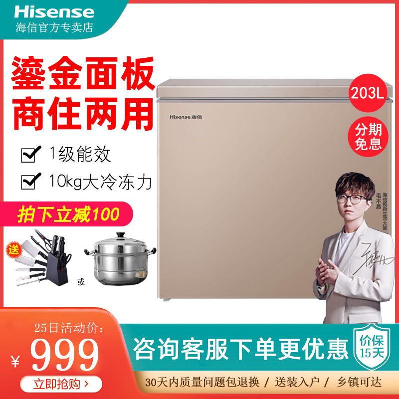 Hisense Sea Shin BD BC-203NUD Freezer Home Small Refrigerated Frozen Horizontal Large Capacity Dual-use