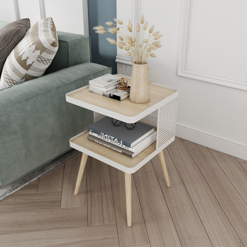 Nordic bedside table simple light luxury storage cabinet simple bedroom ins style modern small cabinet economical shelf