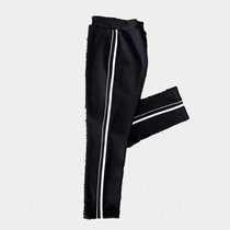 Fall and winter school students pure cotton school uniform white sermon white bar trousers in white bar trousers plus thickening