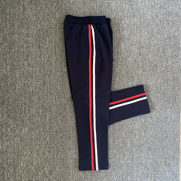 Winter elementary school students in school uniform trousers red white bar school trousers plus thickening pure cotton comfortable neutral mode