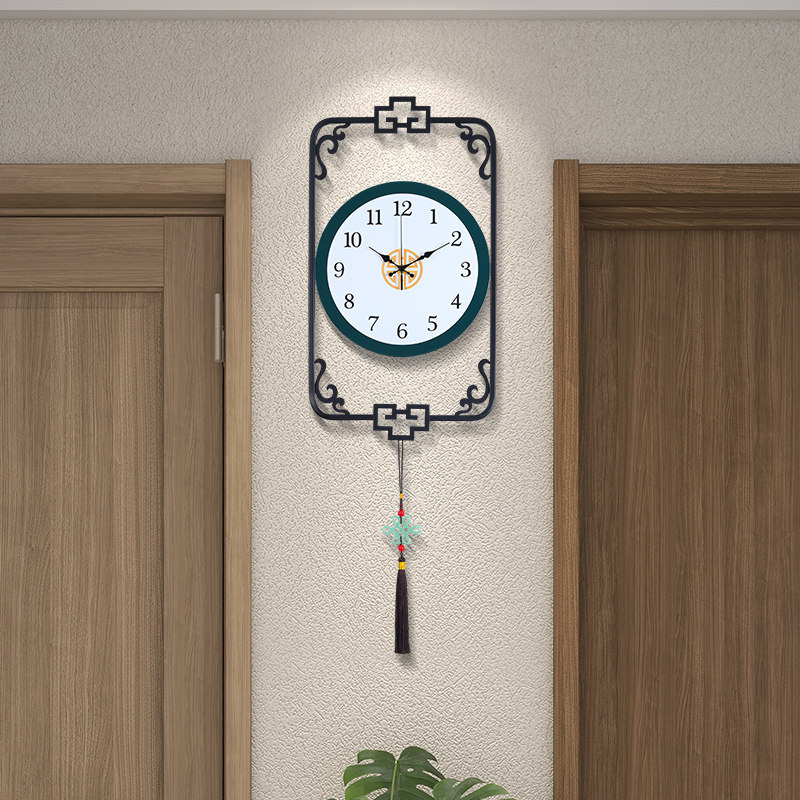 Wall clock living room atmosphere home fashion modern Chinese clock decoration background wall net red Chinese style creative clock