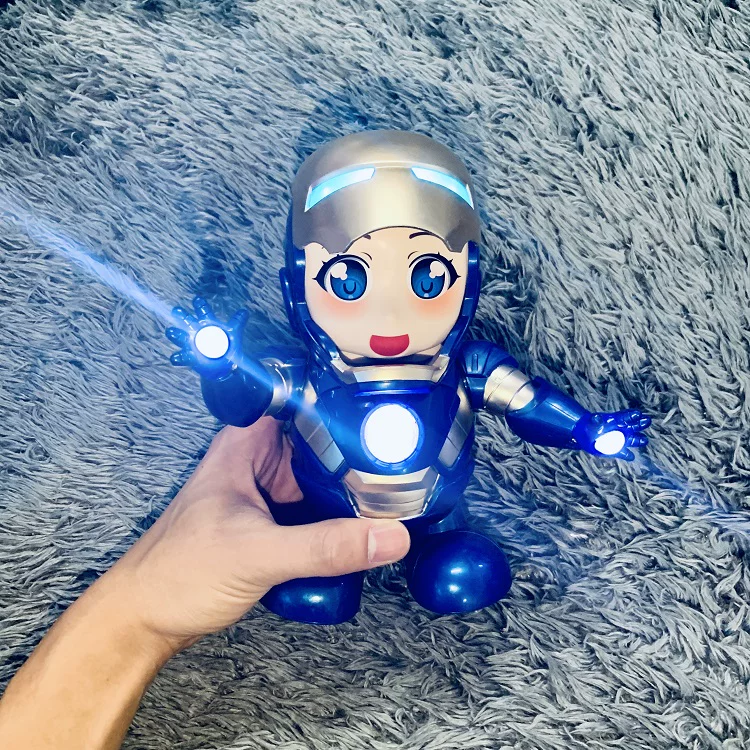 Танцевальный робот, легкий музыкальный электр toy, Marvel, подарок на день рождения