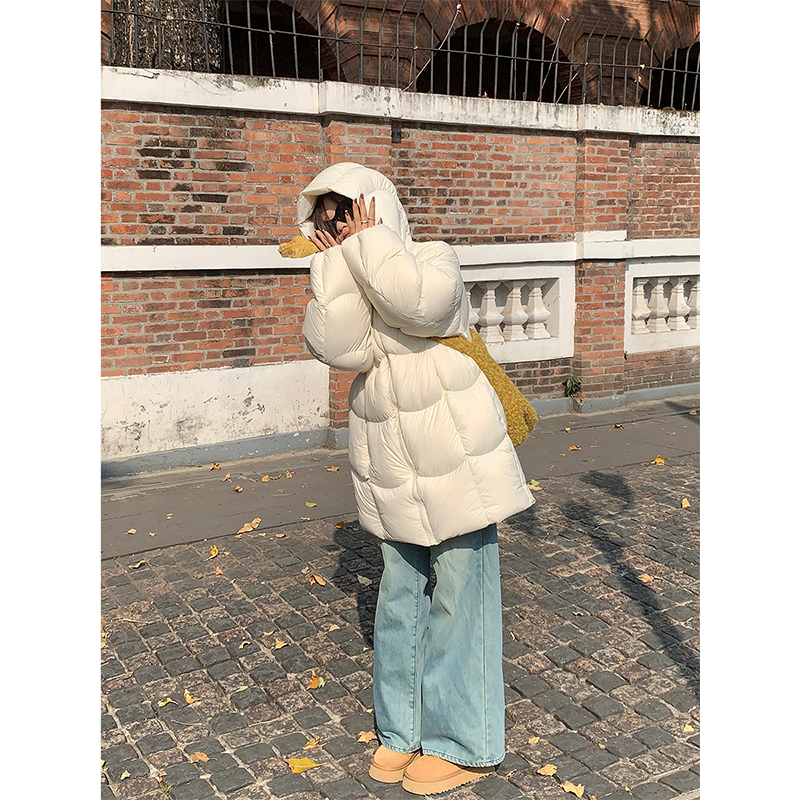 Cloud Puff 95 White Duck down Jacket for Women 2026 Winter New Mid-Length High-End Stylish White Puffer Coat Cloud Puff 95 White Duck down Jacket for Women 2026 Winter New Mid-Length High-End Stylish White Puffer Coat