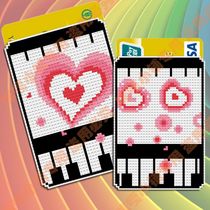 Miga Cross embroidered card with card pocket bank card bus card line embroidered material bag K504 love piano