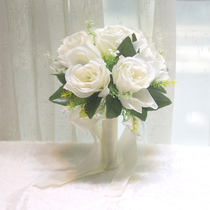 Get the certificate of artificial flowers wedding bride bridesmaid bouquet Nordic wedding bouquet wedding photography rose artificial flower wedding
