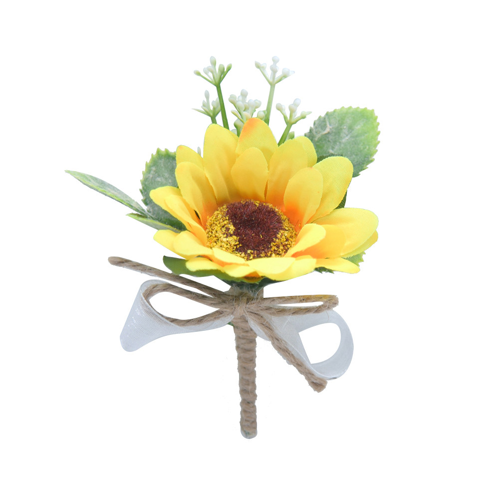 Son Sunflower Sunflower Sibling Best Friend Bridesmaid Groom Bridegroom Bride's Annual Meeting Chest Flowers Wedding Brokenness