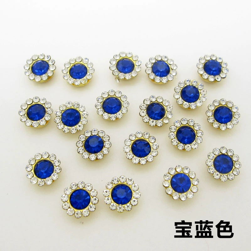 8mm Hướng dương Rhinestone Nơ trang trí Đĩa hoa Nút kim cương Hoa trái tim Phụ kiện tự làm Phụ kiện làm bằng tay Phụ kiện tóc Vật liệu may bằng tay Kim cương - Phụ kiện tóc