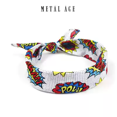 Y2K hot girl headscarf male hiphop square scarf female thin sports hip hop hair band street dance headband