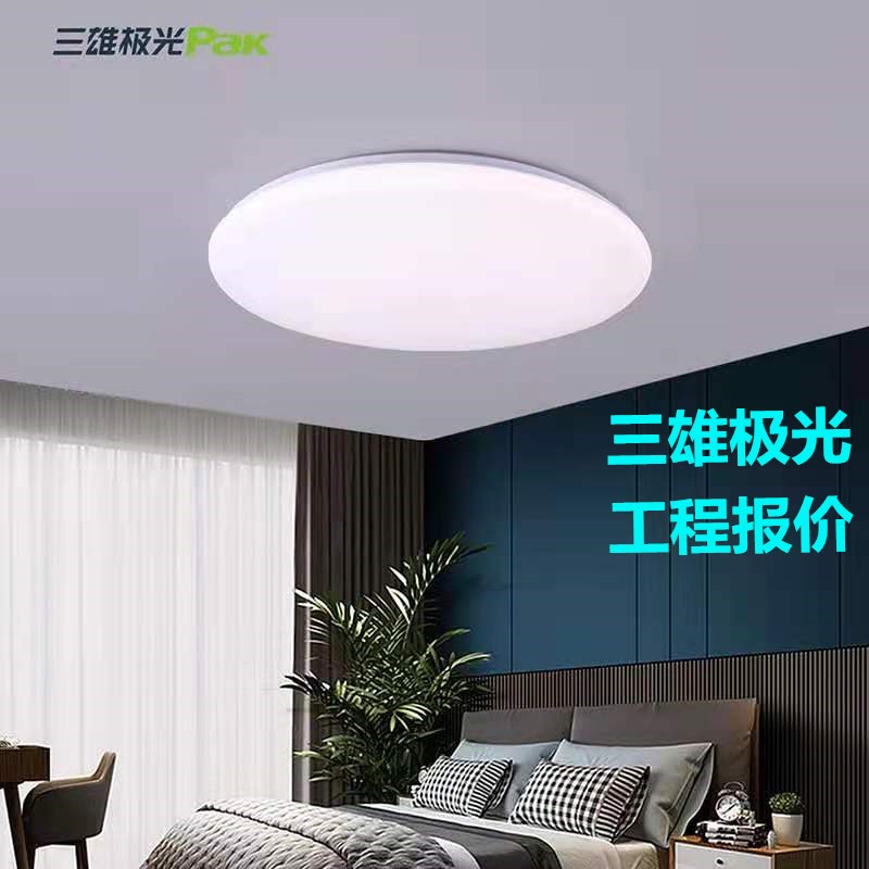Sanxiong Aurora LED ceiling lamp all white and elegant living room bedroom balcony porch ceiling lamp 8W12w18w24w