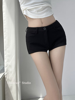 ແມ່ຍິງຮ້ອນ miancun ຕ່ໍາ crotch ສັ້ນແມ່ຍິງ summer ໃຫມ່ stretch versatility slim slim ຮ້ອນ pants ບາດເຈັບແລະ