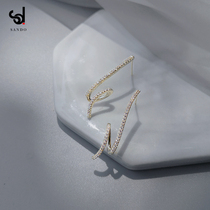 Brief Line Ear Nail Woman Temperament Superior Atmospheric Earrings Earrings 2020 New Tide Lukewarm Wind Pure Silver Earrings
