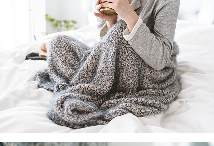 Tinh khiết Bắc Âu sofa văn phòng chăn thú chăn đơn sợi lông sợi chăn dệt kim máy lạnh chăn ngủ trưa - Ném / Chăn chăn lông cừu mỏng