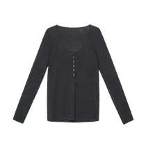 INSIS FEMME Nordic literary style wool knitted autumn new retro Henry collar stacked top for women