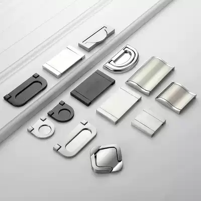 Drawer door dark handle European invisible surface mounted plain cabinet Wardrobe door handle Modern simple overall cabinet handle