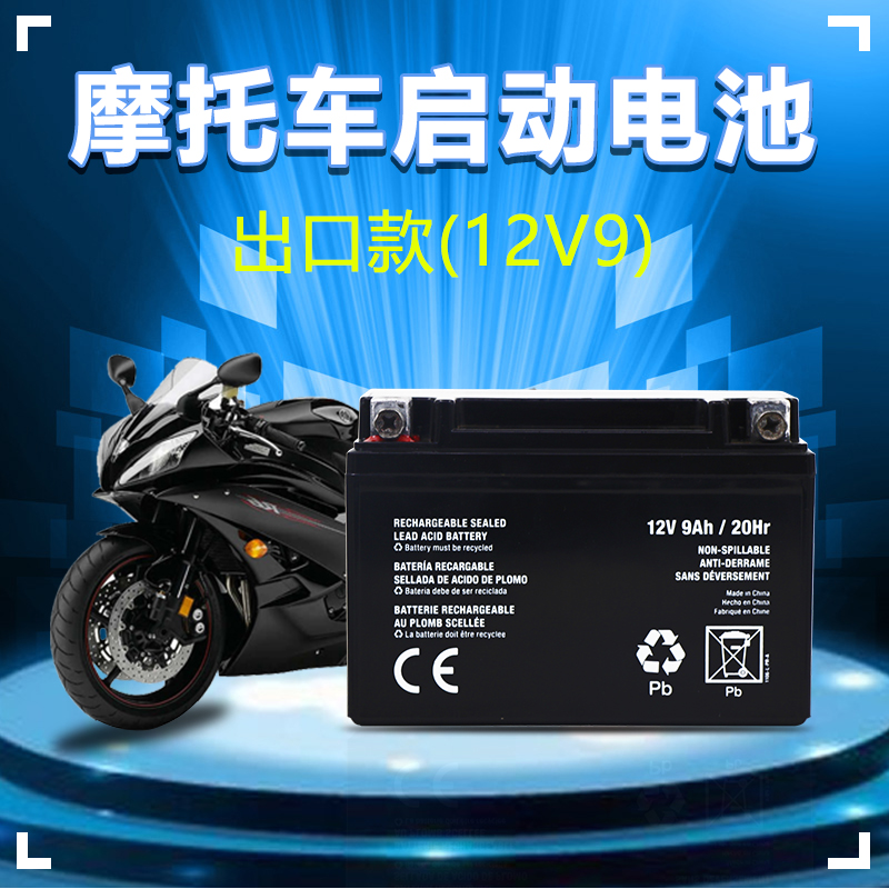 YTX9-BS motorcycle battery gw250 Huanglong 600xjr400 universal maintenance-free 12V battery 12V9Ah