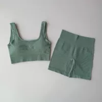 Зеленый бюстгалтер, шорты