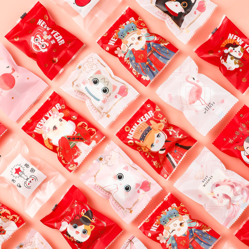 Snow crisp packaging bag Milk jujube nougat wrapping paper Candy cookies Cranberry cookies Machine seal self-sealing bag gift box