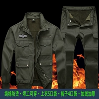 668 Армейский зеленый костюм [ткань из чистого хлопка]