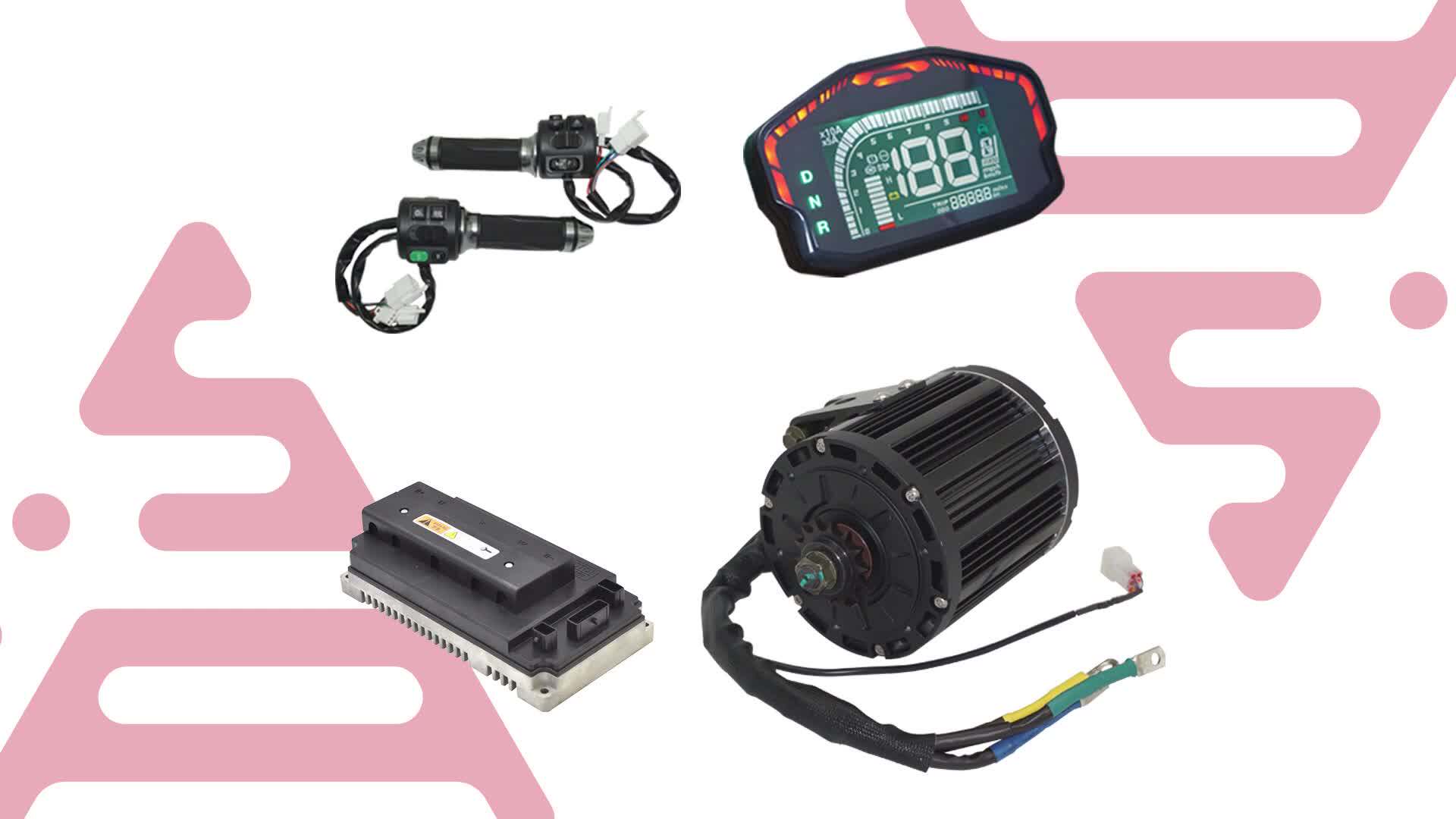 SIA 7500W QSMOTOR QS138 90H 4KW 72V 120KMPH IPM Motor De Accionamiento Medio Y Em200 Kits
