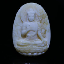 Xiaogui beeswax natural raw ore Russian flower white wax beeswax big day Tathagata carving pendant Mo Songyong
