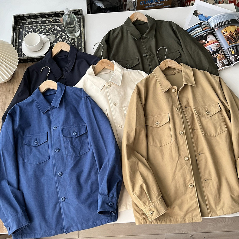Shangyu U Brand! Men'S/Women's Loose Shirt-Style Jacket, Workwear Style Spring Coat Jacket Sy455093 Shangyu U Brand! Men'S/Women's Loose Shirt-Style Jacket, Workwear Style Spring Coat Jacket Sy455093
