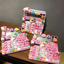 Calculator Goddess Stylish Girl Creative Cartoon Calculator Net Red Money Cute Student Solar Pink