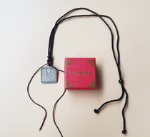 Sanye Temple pure silver lotus division with a magic print pendant