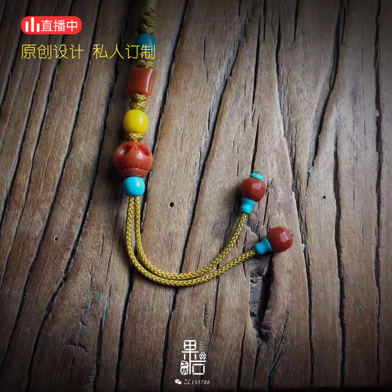 (Produced by fruit stone) Shiyan natural turquoise disciple beads with beads round beads without phase tenon and mortise beads 6 5mm