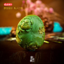 (Original production of fruit stone) Enlightenment natural raw ore turquoise supports private design custom processing